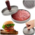 1 szt Prasa do Burgerów Kotletów Aluminiowa z Powłoką Grillową 12cm Solidna