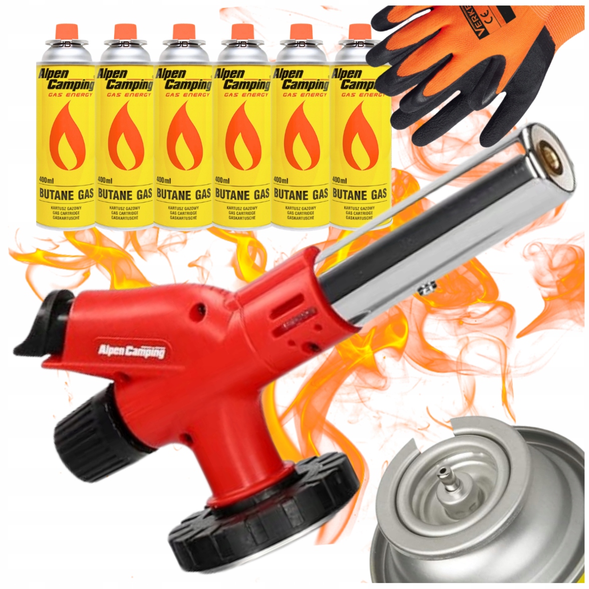 dc82c6cf991d45f0276571fe938e6764.jpg Zestaw Palnik Gazowy Etna + 6x Kartusz Gaz Alpen Camping + Rękawice Gratis - obrazek 1