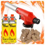 Palnik Gazowy Alpen Camping Vulcano + 4xKartusze Tiross + 10x Ekopodpałka