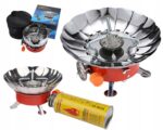 KUCHENKA TURYSTYCZNA MINI Z OSŁONĄ POLOWA GAZOWA + 4 x GAZ TIROSS 400ml - obrazek 3