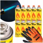 ZESTAW 10 SZTUK KARTUSZE ALPEN CAMPING GAZ 400ml + RĘKAWICE VERKEN GRATIS