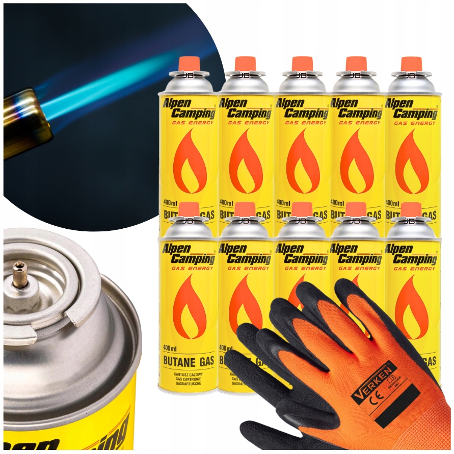 e37814809cc5f17eee16df11a6fda788.jpg ZESTAW 10 SZTUK KARTUSZE ALPEN CAMPING GAZ 400ml + RĘKAWICE VERKEN GRATIS - obrazek 1