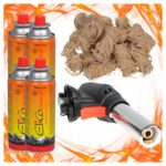 Palnik Gazowy Tiross TS706 Piezo + 4x Gaz Elico + 10 szt Ekopodpałka