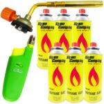 PALNIK GAZOWY CIENKI OPALARKA LUTOWNICA 6 x GAZ ALPEN KARTUSZ + ZAPALNICZKA