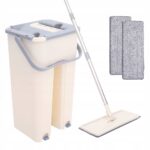 MOP PŁASKI Z WYCISKACZEM DO PODŁOGI + DWUKOMOROWE WIADRO + 2 WKŁADY CHŁONNE - obrazek 7