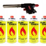 PALNIK GAZOWY TORCH 504C PIEZOZAPALARKA CZARNO CZERWONY +5x GAZ ALPEN 400ml