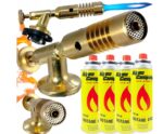 MOSIĘŻNY PALNIK RICAS SPAWALNICZY GAZOWY+4x KARTUSZ GAZ ALPEN CAMPING 400ml - obrazek 3